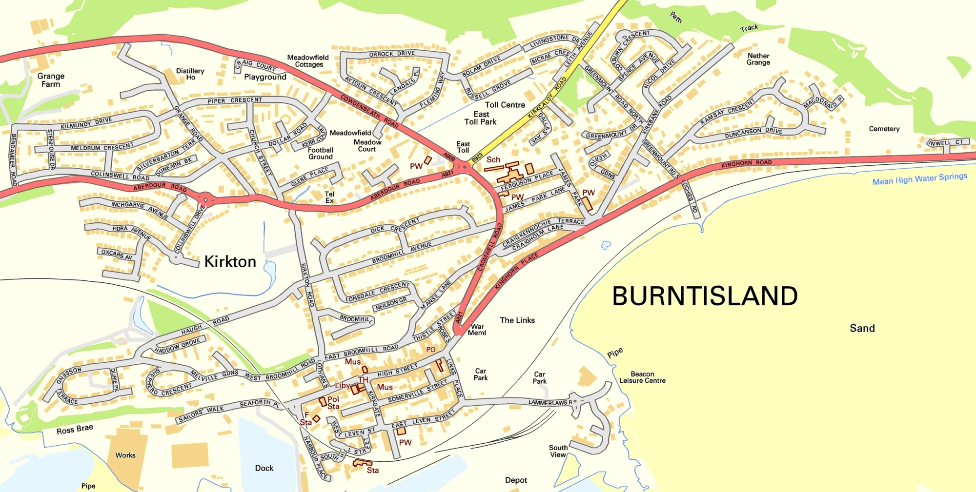 Burntisland streets (large scale)